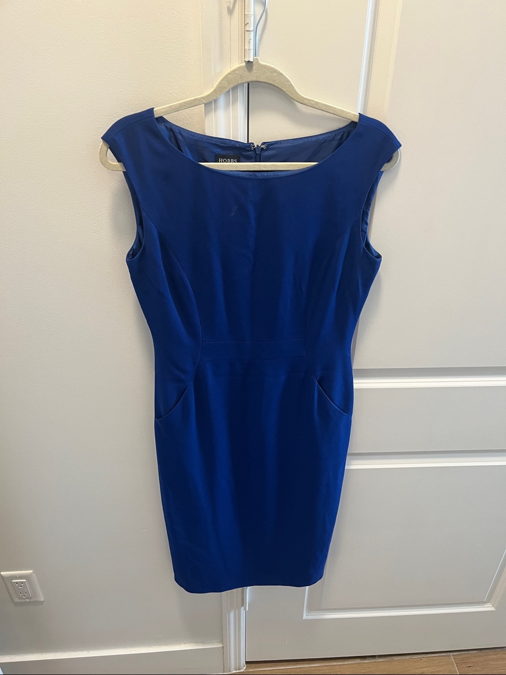 Hobbs London Cobalt Blue Sleeveless Sheath Dress